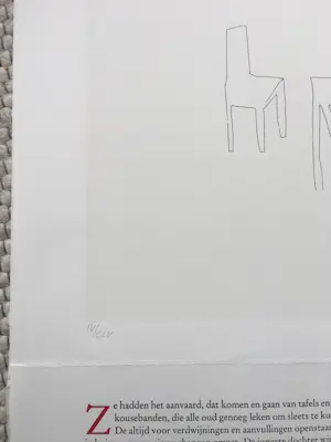 Klaas Gubbels - zeefdruk ‘Verlegen schaduwen’ - 1981 kopen? Bied vanaf 95!