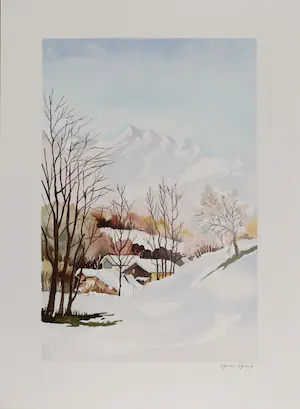 Chris de Moor - e.a: drie handgesigneerde lithografieën: Landschappen kopen? Bied vanaf 18!