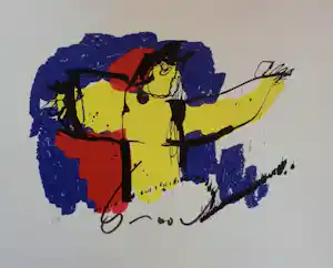 Buy Herman Brood - Kleurenzeefdruk BRASIL GOD Handgesigneerd? Bid from 275!