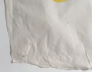 Jac Gijzen - gouache op Nepalees papier | 'Zonder titel' (INGELIJST) kopen? Bied vanaf 20!