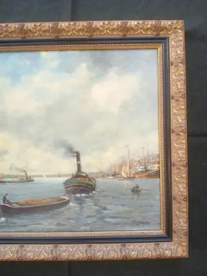 Cornelis Johannes van der Aa - Havengezicht kopen? Bied vanaf 175!