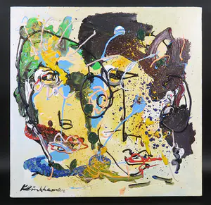 Henk Klinkhamer - Acryl op doek, Arbeiders IV kopen? Bied vanaf 150!