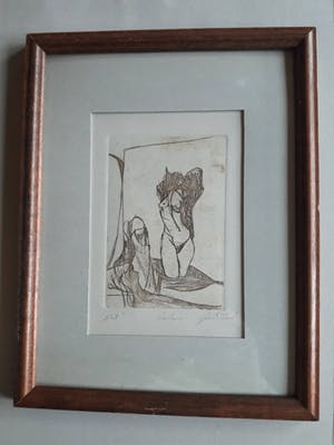 Niet of onleesbaar gesigneerd - Erotische ets/gravure kopen? Bied vanaf 10!