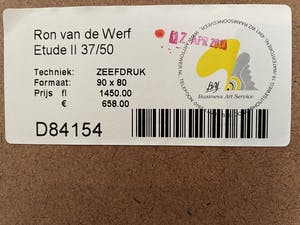 Ron van der Werf - Zeefdruk - Etude II - Ingelijst - Nr. 37 kopen? Bied vanaf 65!
