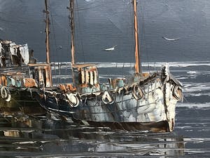 Niet of onleesbaar gesigneerd - Haven in schemering. kopen? Bied vanaf 1!