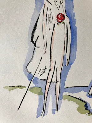 AcheterKees van Dongen - Elegante vrouw aan zee - 1925? Enchérissez de 295!