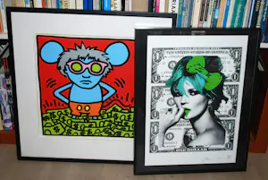 Death NYC - Kate Moss $ Green + Keith Haring's Andy Mouse : 2 zeefdrukken kopen? Bied vanaf 175!