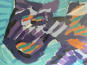 Karel Appel - HAPPY CAT - KLEURLITHOGRAFIE - LITHOGRAPHIE COLORE - 64x82cm - NIEUW INGELIJST kopen? Bied vanaf 250!