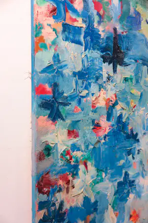 Angelos Tassopoulos - Olieverf op doek, Abstracte compositie - Zeer groot kopen? Bied vanaf 750!