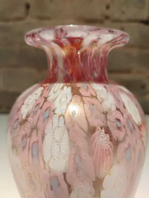 Onbekend - Murano glazen vaas met murrine en 24kt goud kaufen? Bieten Sie von 150!