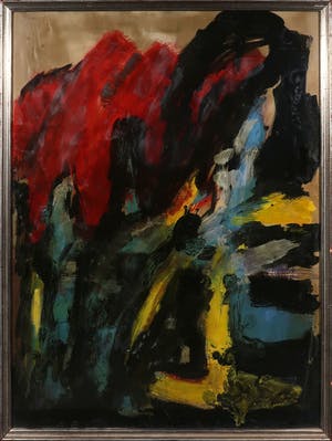 Pieter Haan - Gemengde techniek op papier, Zonder titel - Ingelijst kopen? Bied vanaf 60!