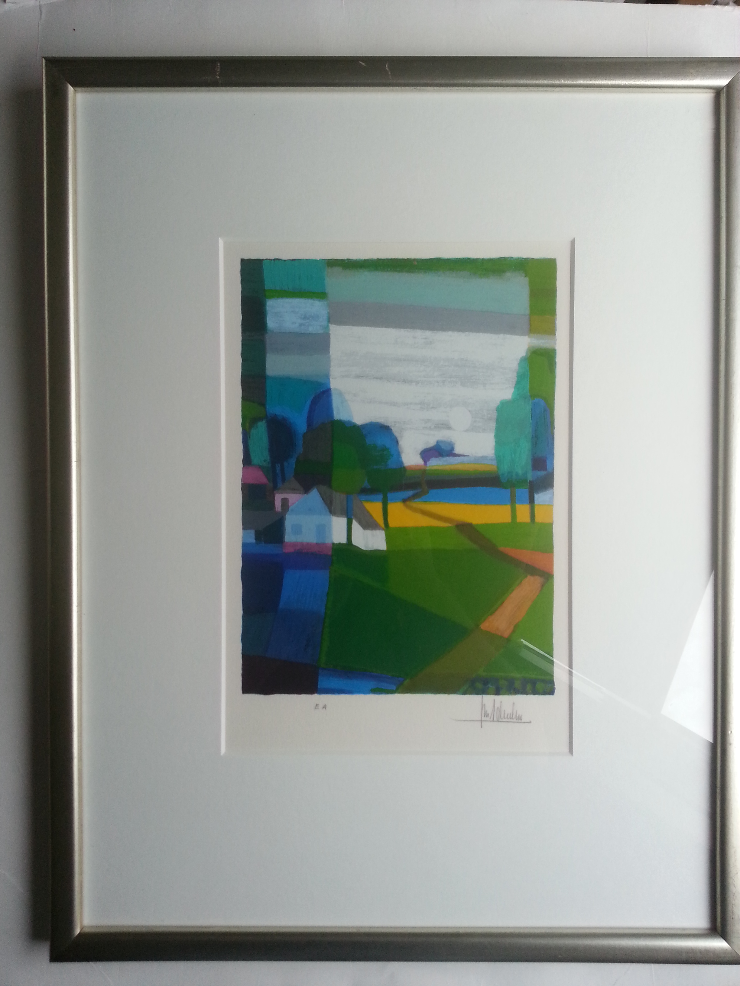 Ton Schulten - Landschap met huizen en bomen kopen? Bied vanaf 295!