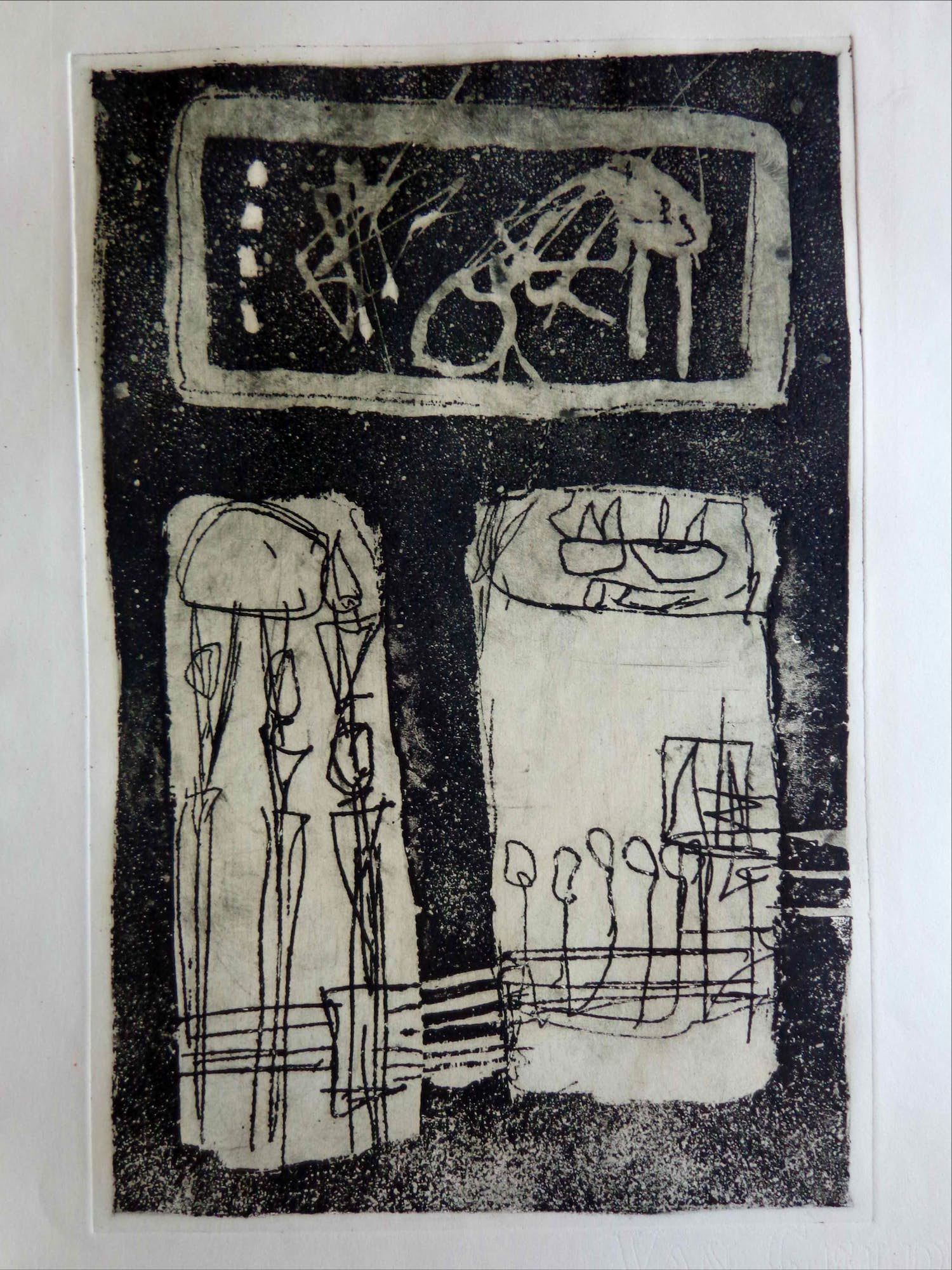 Jan Montyn - ABSTRACTIE / KLEURETS -AQUATINT / 50x32cm / 1964 verkocht voor € 1!