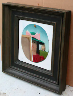 Dolf Zwerver - Olieverf op paneel: verliefde schilder - 1982 kopen? Bied vanaf 1250!