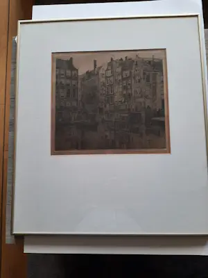 Willem Witsen - Ets, Oudezijds Voorburgwal en de Oudezijds Kolk in Amsterdam kopen? Bied vanaf 80!