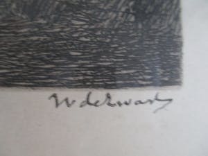 Willem de Zwart - Ets landschap kopen? Bied vanaf 35!