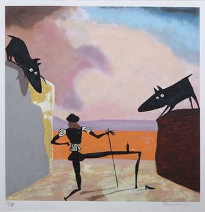 Peter Bastiaanssen - Zeefdruk, Yapping Dali - Ingelijst kopen? Bied vanaf 60!