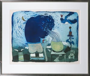 Michel van Overbeeke - Kleurenets met bladgoud, Meeting - Ingelijst kopen? Bied vanaf 50!