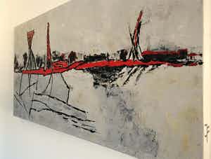 John Foppen - Italian Fishing Village Anno 1900..... # K04 . XL. GROOT. verkocht voor € 169!