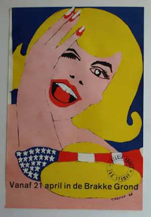 Jan Cremer - Affiche , Studio speelt jan cremer in de Brakke Grond Amsterdam - 1969 kopen? Bied vanaf 1!