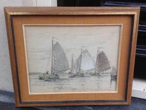 Niet of onleesbaar gesigneerd - C159 - Bottertjes vol in zeil kopen? Bied vanaf 1!