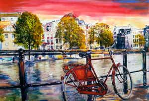 Elena Polyakova - Amsterdam,aan de Amstel verkocht voor € 35!