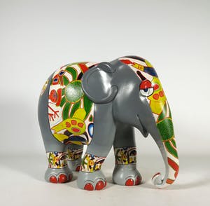 Corneille - Acryl op polyester, Elephant Parade kopen? Bied vanaf 500!