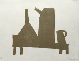 Klaas Gubbels - ‘Super saai stilleven’ - houtdruk op geschept papier - 2017 kopen? Bied vanaf 325!