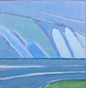 Paul Overhaus - Olieverf op doek, Wolken bij zee- Ingelijst kopen? Bied vanaf 80!