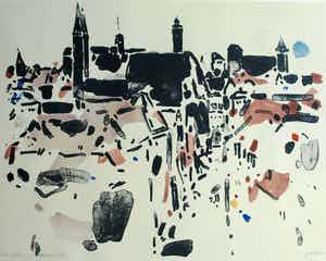 Oskar Koller - Lithographie und Aquarell, Ohne Titel – 1969 - Auflage: 50 verkocht voor € 1!