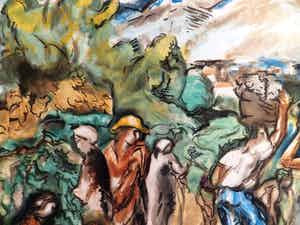 Othon Friesz - figuren in een landschap verkocht voor € 50!