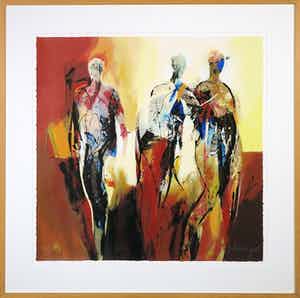 Peter Meijer - Zeefdruk, Wandeling - Ingelijst verkocht voor € 40!