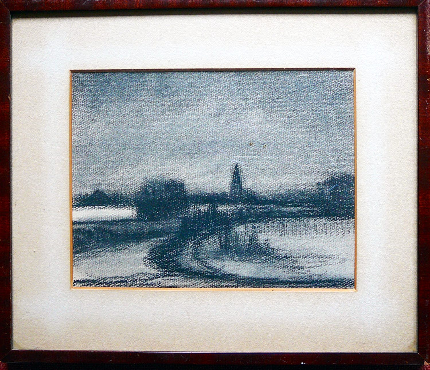 Jan A. de Boer - De Zaanstreek -houtskooltekening op aquarelpapier- verkocht voor € 35!