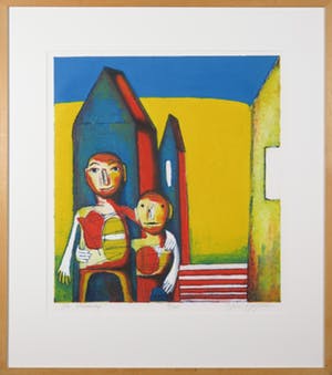 Hans Heijman - Ets en aquatint, De vriendschap - Ingelijst kopen? Bied vanaf 1!