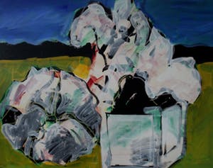 Jan Sierhuis - Acryl op papier, ingelijst: Landschap - 1972 kopen? Bied vanaf 750!