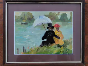 Boris Pavlov - Verliefd stel aan het water. kopen? Bied vanaf 125!