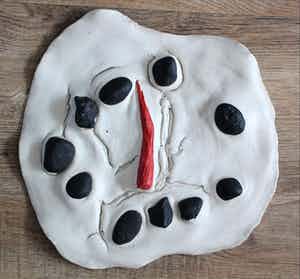 Jan Voss - bemaltes Keramik Relief - 1990 verkocht voor € 750!