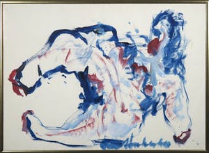 Anton Heyboer - Acryl op papier, Dame - Ingelijst (Groot) kopen? Bied vanaf 300!