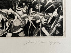 Jan Prins - Twee etsen uit 1992 kopen? Bied vanaf 40!