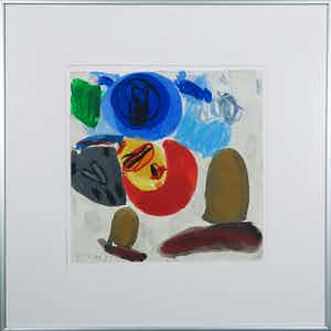 Jurjen de Haan - Gouache, Zonder titel XXXV- Ingelijst verkocht voor € 40!