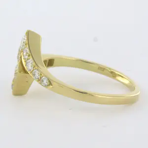 18k geel gouden ring bezet met briljant geslepen diamant 0.50ct - F/G - VS/SI kaufen? Bieten Sie von 700!