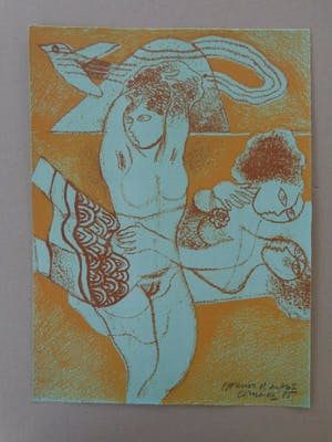 Corneille - TWEE NAAKTE VROUWEN / KLEURLITHO / 38x28cm / SIG / 1985 kopen? Bied vanaf 120!