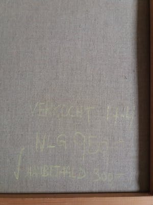 Niet of onleesbaar gesigneerd - Surrealistisch werk van H.C. ten Holt -olieverf- kopen? Bied vanaf 1!