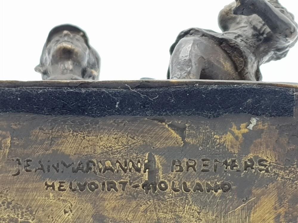 Jean en Marianne Bremers - Bronzen beeld "Kom opa" kopen? Bied vanaf 475!