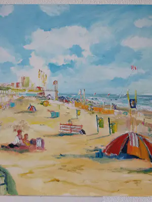 Ad van Luijk - Strandgezicht. kopen? Bied vanaf 1!