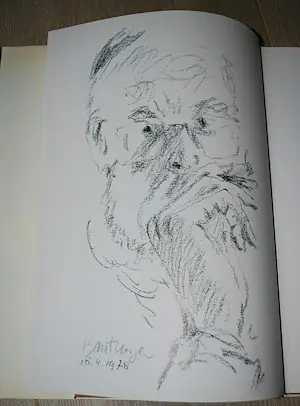 Cees Bantzinger - meisje in café 1974 - tekening met aquarel - mooi ingelijst- incl hardcoverboek kopen? Bied vanaf 120!
