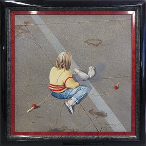 Wim Mast de Gooijer - Olieverf op doek, Spectator - Ingelijst kopen? Bied vanaf 400!