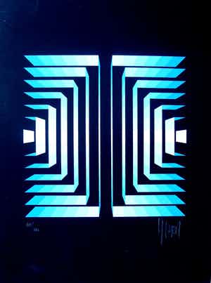 Jean Pierre Yvaral - Zeefdruk: Abstract verkocht voor € 150!