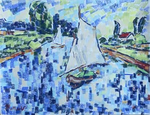 Jan Willem Versteeg - Sailing boats at Chatou kopen? Bied vanaf 1!