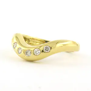 18k geelgouden ring met briljant geslepen diamanten tot. 0.20ct – G/H - VS/SI kopen? Bied vanaf 500!